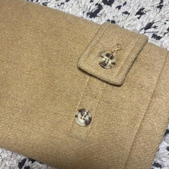 VTG Gloverall Duffle Coat Wool Blend Mens Med Camel Hooded England - Picture 7 of 16